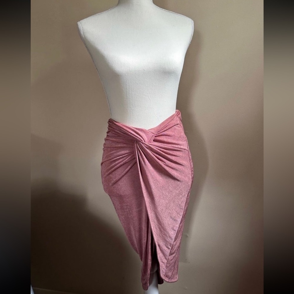 Mauve Skirt Jluxlabel Tie Front